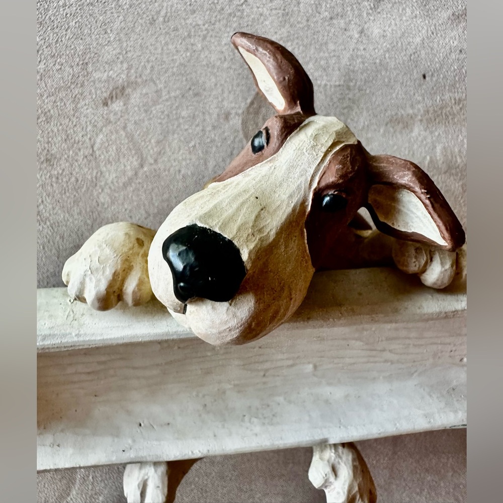 Rare Vintage 1998 FIGI Tickle My Bones Puppy Dog Pencil Holder Tray Pre-owned